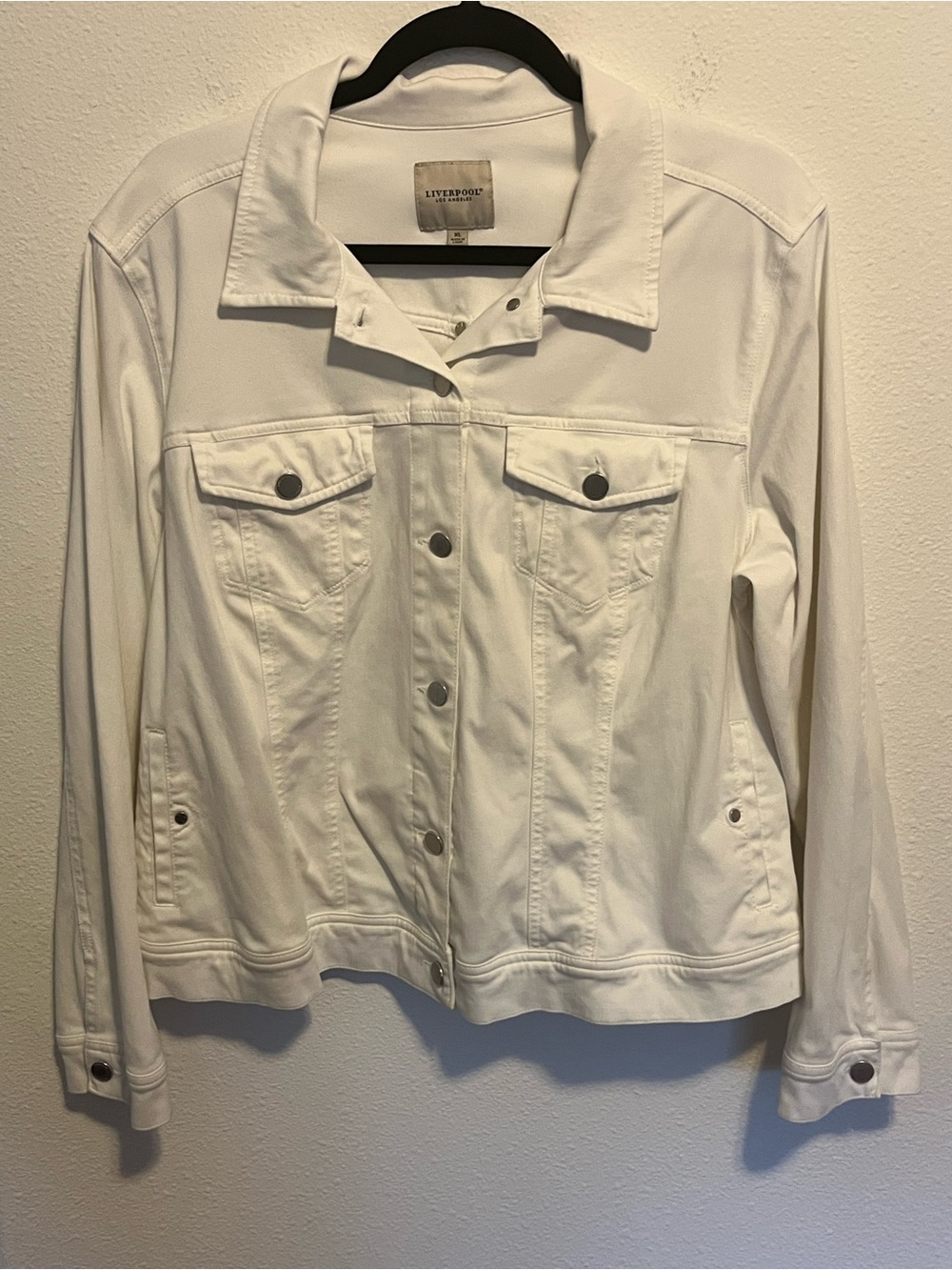 Liverpool White Denim-Style Jean Jacket